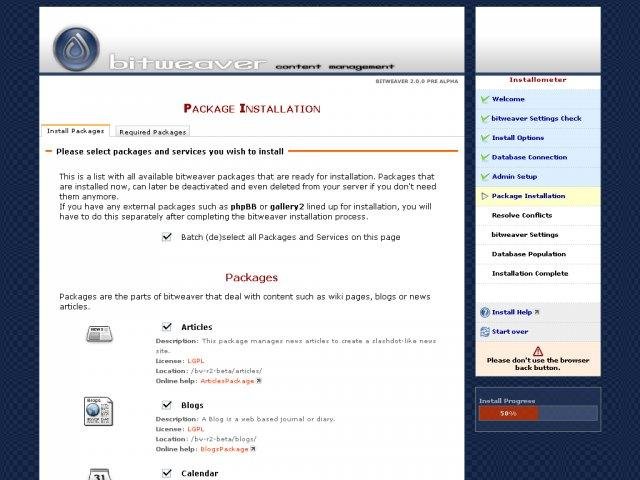 Download web tool or web app bitweaver