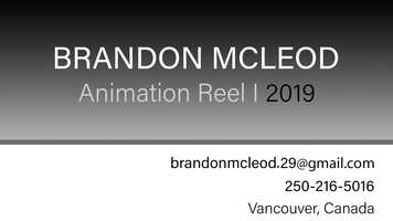 Free download Brandon McLeod Animation Demo Reel video and edit with RedcoolMedia movie maker MovieStudio video editor online and AudioStudio audio editor onlin