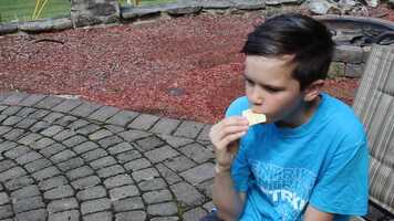 Free download Brother Eats a Cracker video and edit with RedcoolMedia movie maker MovieStudio video editor online and AudioStudio audio editor onlin