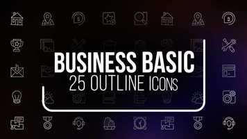 Free download Business Basic - 25 Outline Animated Icons Motion Graphics Templates video and edit with RedcoolMedia MovieStudio video editor online and AudioStudio audio editor onlin