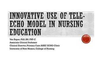 Free download C406 Innovative Use of TeleECHO model in Nursing Education video and edit with RedcoolMedia movie maker MovieStudio video editor online and AudioStudio audio editor onlin