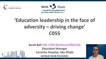 Free download C55 Education leadership in the face of adversity_SARAH_BALL.mp4 video and edit with RedcoolMedia movie maker MovieStudio video editor online and AudioStudio audio editor onlin