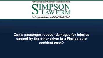 Free download Can a passenger recover damages for injuries caused by the other driver in a Florida auto accident case? video and edit with RedcoolMedia movie maker MovieStudio video editor online and AudioStudio audio editor onlin