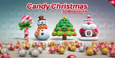 Free download Candy Christmas 2020 - 3D Modular Kit | After Effects Project Files - Videohive template video and edit with RedcoolMedia movie maker MovieStudio video editor online and AudioStudio audio editor onlin
