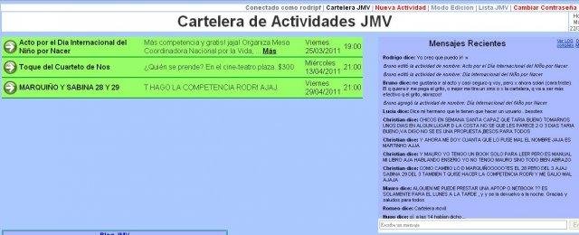 Download web tool or web app Cartelera de Actividades