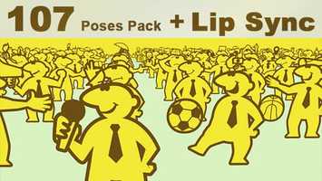 Free download Cartoon Character Funny Male Animation 107 Poses Pack / Lip Sync | After Effects Project Files - Videohive template video and edit with RedcoolMedia movie maker MovieStudio video editor online and AudioStudio audio editor onlin