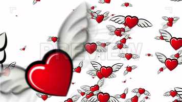 Free download Cartoon Hearts With Wings Stock Motion Graphics video and edit with RedcoolMedia movie maker MovieStudio video editor online and AudioStudio audio editor onlin