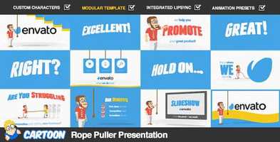 Free download Cartoon Rope Puller Presentation | After Effects Project Files - Videohive template video and edit with RedcoolMedia movie maker MovieStudio video editor online and AudioStudio audio editor onlin