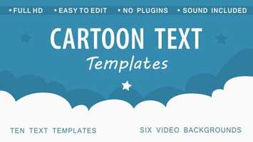 Free download Cartoon Text Templates | After Effects Project Files - Videohive template video and edit with RedcoolMedia movie maker MovieStudio video editor online and AudioStudio audio editor onlin