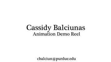 Free download Cassidy Balciunas Demo Reel 2019 video and edit with RedcoolMedia movie maker MovieStudio video editor online and AudioStudio audio editor onlin