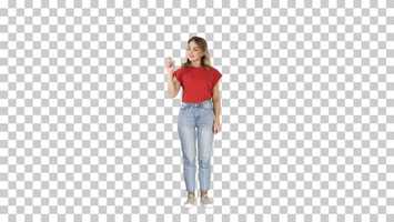 Free download Casual Charming Woman Presenter Pushing, Alpha Channel | Stock Footage - Videohive video and edit with RedcoolMedia movie maker MovieStudio video editor online and AudioStudio audio editor onlin