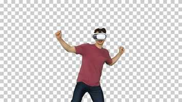 Free download Casual Man in Vr Glasses Dancing Playing, Alpha Channel | Stock Footage - Videohive video and edit with RedcoolMedia movie maker MovieStudio video editor online and AudioStudio audio editor onlin