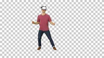 Free download Casual man in VR glasses dancing playing video game Beginners | Stock Footage - Videohive video and edit with RedcoolMedia movie maker MovieStudio video editor online and AudioStudio audio editor onlin