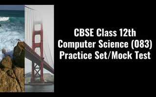 Free download CBSE Class 12 Computer Science (083) Practice Set/Mock Test video and edit with RedcoolMedia movie maker MovieStudio video editor online and AudioStudio audio editor onlin