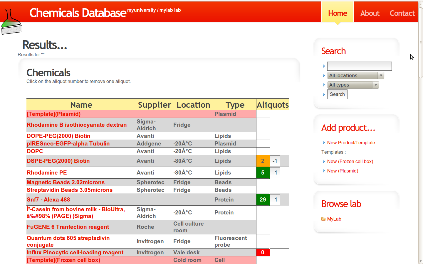 Download web tool or web app Chemicals - Lab Database Download web tool or web app Chemicals - Lab Database