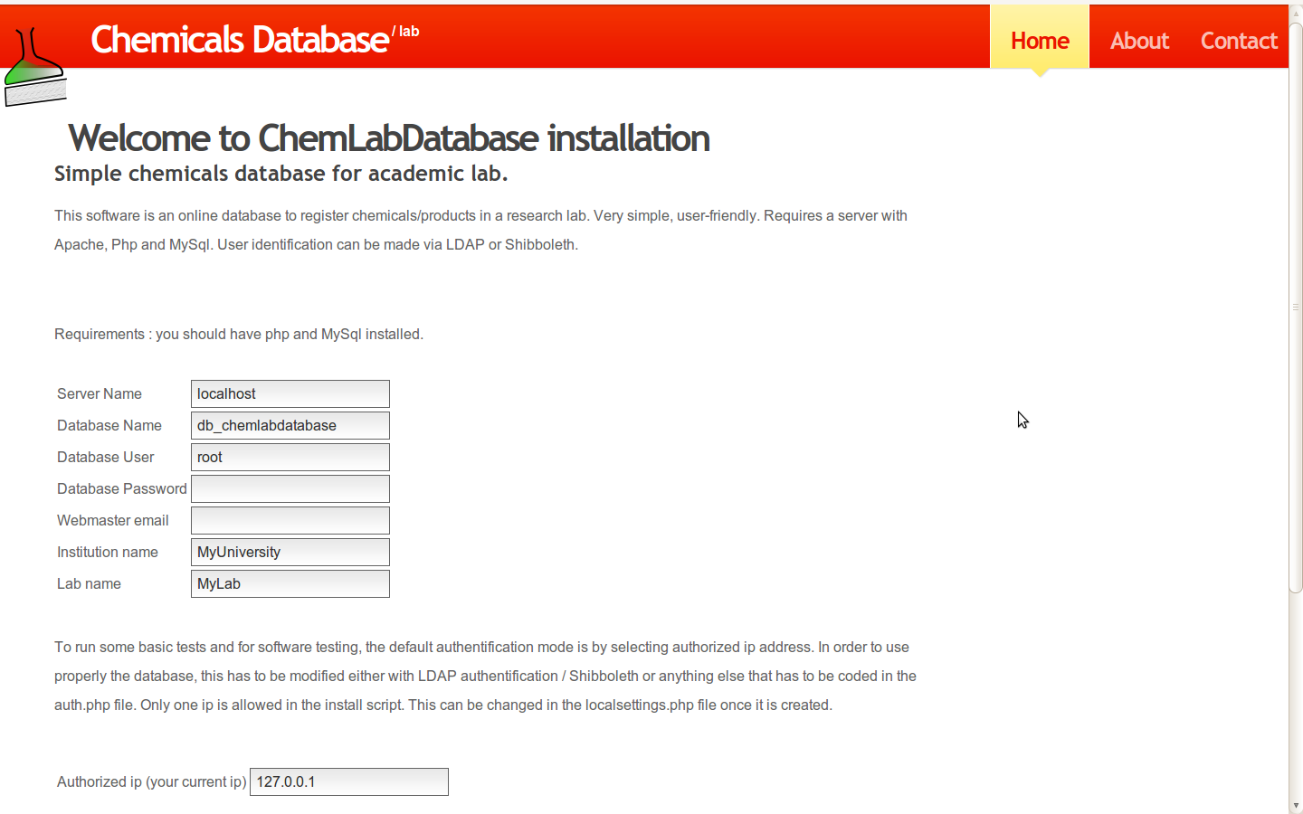 Download web tool or web app Chemicals - Lab Database Download web tool or web app Chemicals - Lab Database