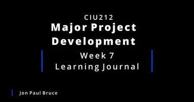 Free download CIU212 Learning Journal Week 7 video and edit with RedcoolMedia movie maker MovieStudio video editor online and AudioStudio audio editor onlin
