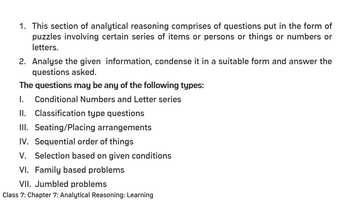 Free download Class 7_Chapter 7_Analytical reasoning_Learning video and edit with RedcoolMedia movie maker MovieStudio video editor online and AudioStudio audio editor onlin