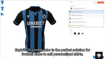 Free download Club Brugge 3D Football Shirt Configurator by Expivi video and edit with RedcoolMedia movie maker MovieStudio video editor online and AudioStudio audio editor onlin