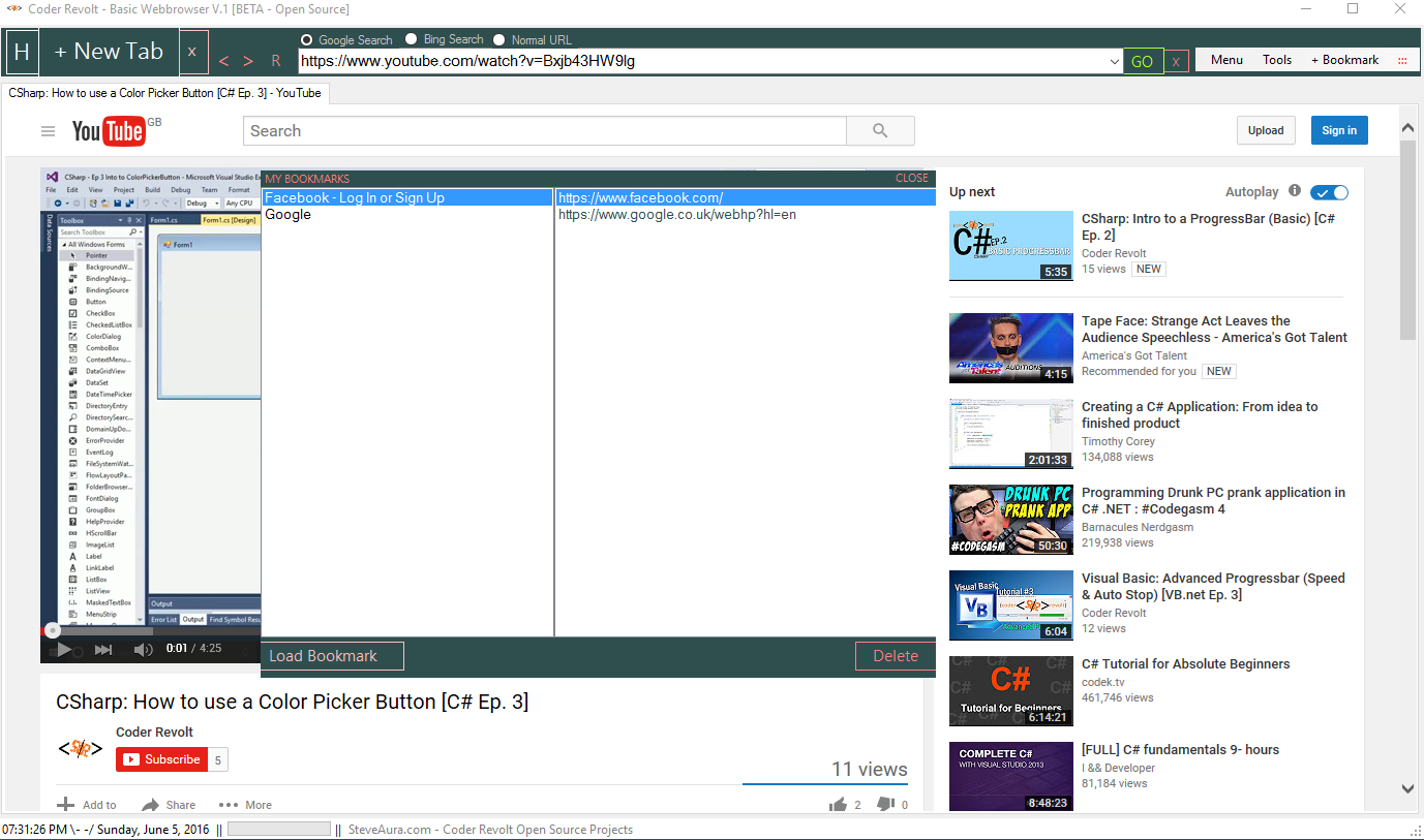 Download web tool or web app Coder Revolt - Web Browser (VB C#) Download web tool or web app Coder Revolt - Web Browser (VB C#)