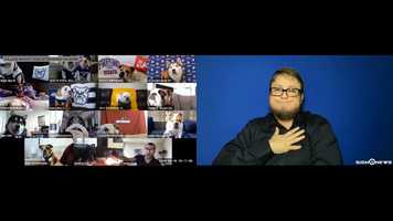 Free download College mascot dogs interviewed via Zoom video and edit with RedcoolMedia movie maker MovieStudio video editor online and AudioStudio audio editor onlin