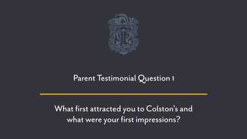 Free download Colstons Parent Testimonial Film video and edit with RedcoolMedia movie maker MovieStudio video editor online and AudioStudio audio editor onlin