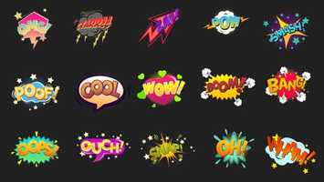 Free download Comic Bubbles Pack 5 | Motion Graphics - Videohive template video and edit with RedcoolMedia movie maker MovieStudio video editor online and AudioStudio audio editor onlin
