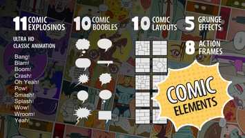 Free download Comic Elements | After Effects Project Files - Videohive template video and edit with RedcoolMedia movie maker MovieStudio video editor online and AudioStudio audio editor onlin
