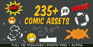Free download Comic FX / Speech Bubbles Graphic Pack | Motion Graphics - Videohive template video and edit with RedcoolMedia movie maker MovieStudio video editor online and AudioStudio audio editor onlin