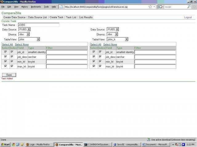 Download web tool or web app CompareZilla