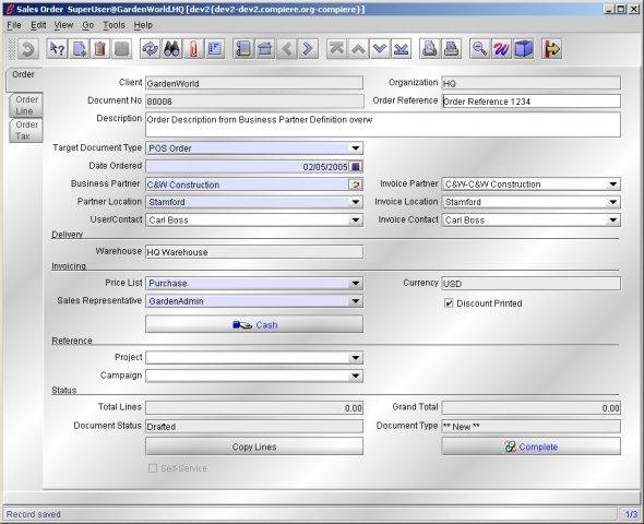 Download web tool or web app Compiere ERP + CRM Business Solution