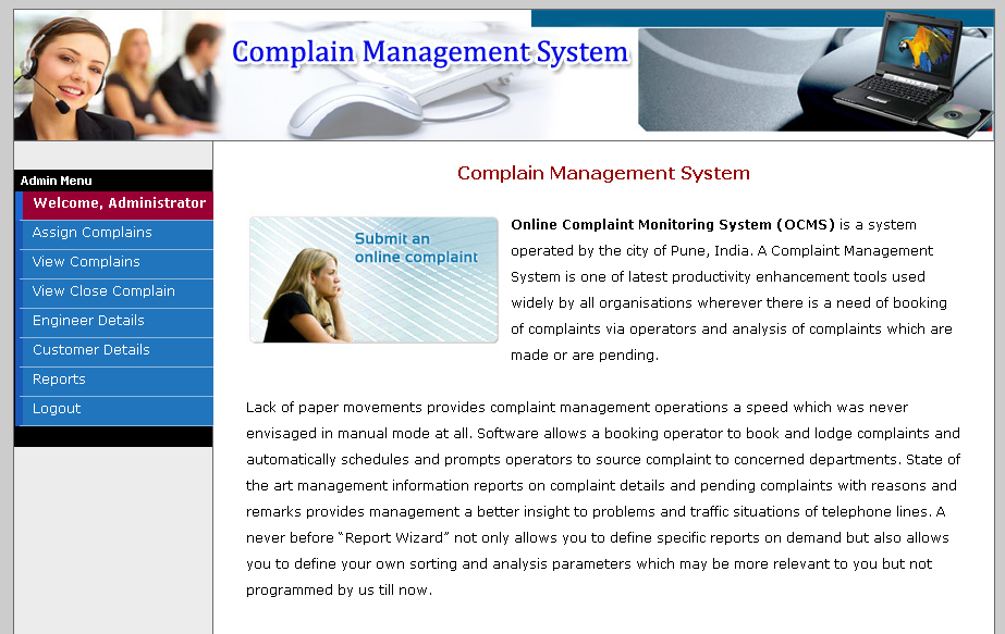 Download web tool or web app Complain Management System Download web tool or web app Complain Management System