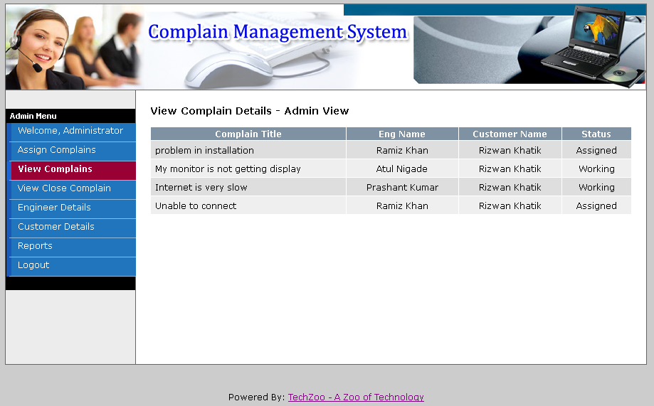Download web tool or web app Complain Management System Download web tool or web app Complain Management System
