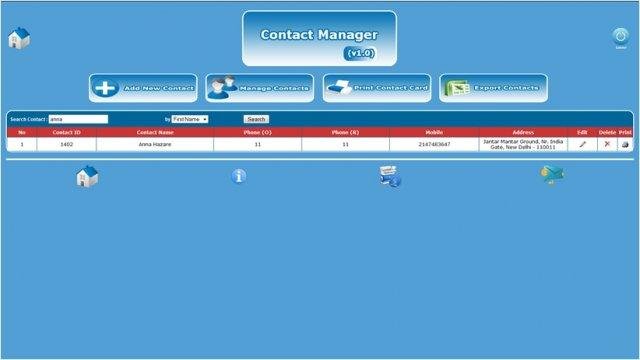 Download web tool or web app Contact Manager(v1.0) Download web tool or web app Contact Manager(v1.0)