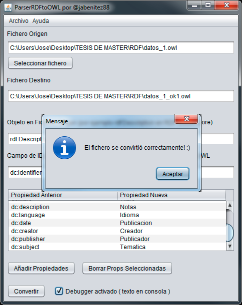 Download web tool or web app Conversor RDF a OWL Download web tool or web app Conversor RDF a OWL