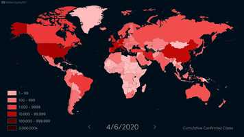 Free download Coronavirus - World map track with Total Confirmed Cases of COVID-19 video and edit with RedcoolMedia movie maker MovieStudio video editor online and AudioStudio audio editor onlin