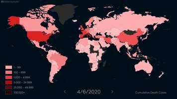 Free download Coronavirus- World map track with Total Death Cases of COVID-19 video and edit with RedcoolMedia movie maker MovieStudio video editor online and AudioStudio audio editor onlin