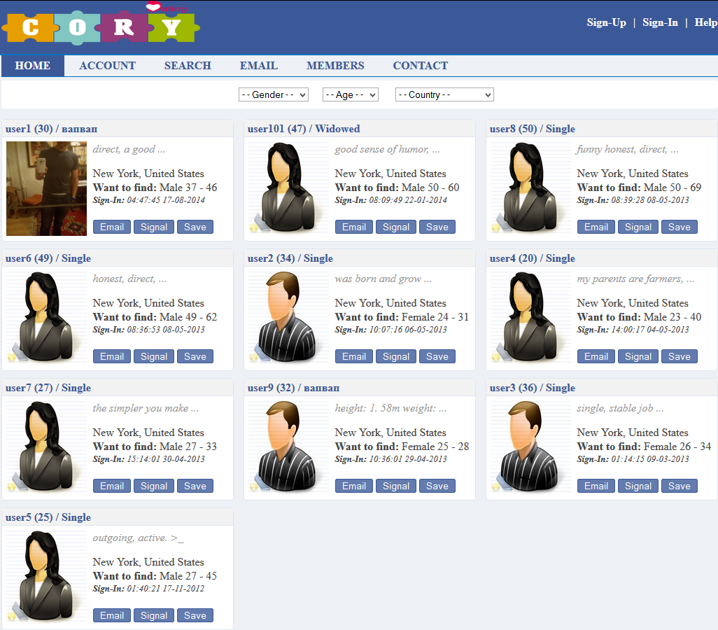 Download web tool or web app Cory Dating script Download web tool or web app Cory Dating script