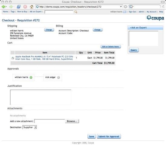 Download web tool or web app Coupa e-Procurement
