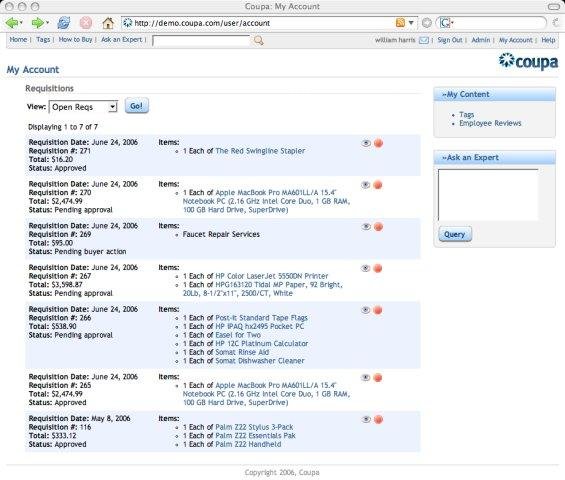Download web tool or web app Coupa e-Procurement