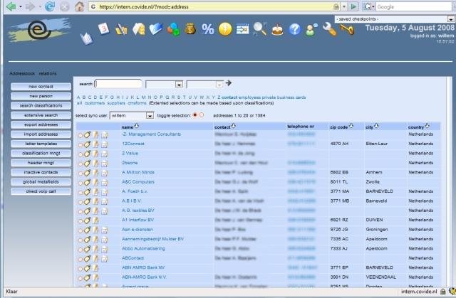 Download web tool or web app Covide CRM OS