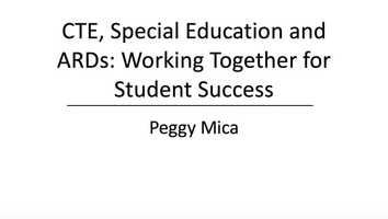 Free download CTE, Special Education and ARDs: Working Together for Student Success video and edit with RedcoolMedia movie maker MovieStudio video editor online and AudioStudio audio editor onlin