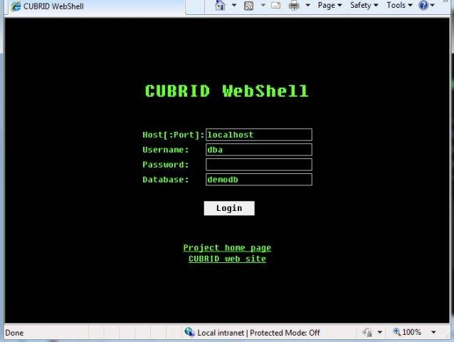 Download web tool or web app CUBRID WebShell Download web tool or web app CUBRID WebShell