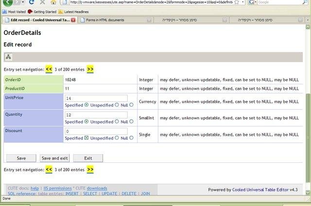 Download web tool or web app CUTE, Cooled Universal ASP Table Editor Download web tool or web app CUTE, Cooled Universal ASP Table Editor