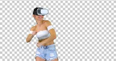 Free download Cute girl dancing while she has her VR, Alpha Channel | Stock Footage - Envato elements video and edit with RedcoolMedia movie maker MovieStudio video editor online and AudioStudio audio editor onlin