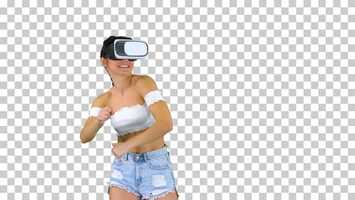 Free download Cute girl dancing while she has her VR, Alpha Channel | Stock Footage - Videohive video and edit with RedcoolMedia movie maker MovieStudio video editor online and AudioStudio audio editor onlin