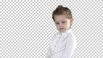 Free download Cute preschool girl standing being shy, Alpha Channel | Stock Footage - Videohive video and edit with RedcoolMedia movie maker MovieStudio video editor online and AudioStudio audio editor onlin