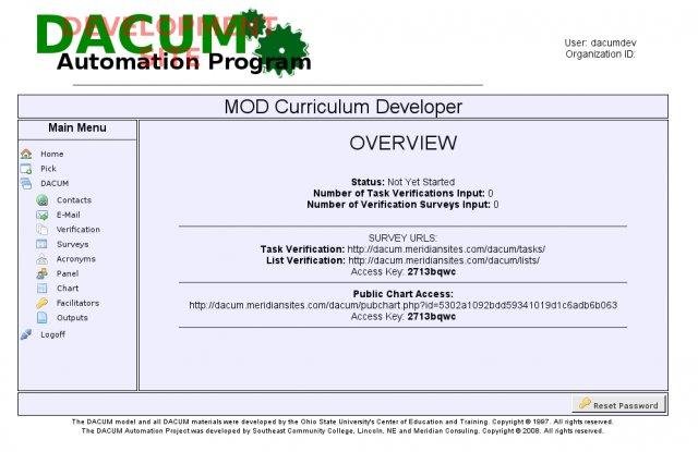 Download web tool or web app DACUM Automation Program