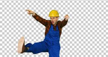 Free download Dancing Young Engineer with Helmet After Work, Alpha Channel | Stock Footage - Envato elements video and edit with RedcoolMedia movie maker MovieStudio video editor online and AudioStudio audio editor onlin