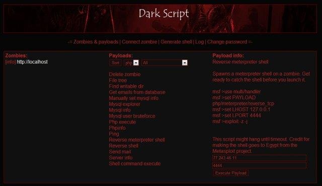 Download web tool or web app Dark Script